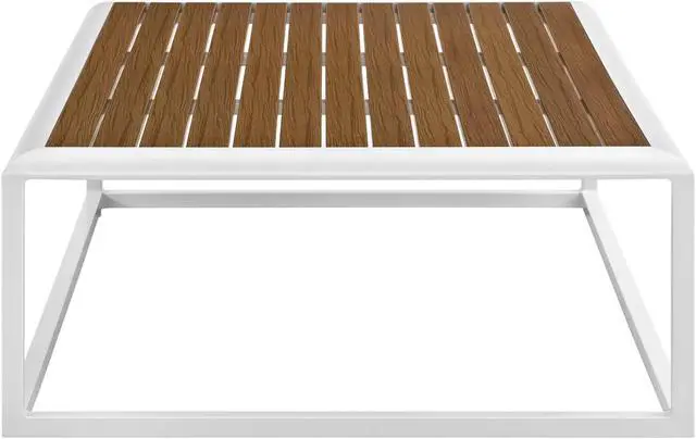 Alt view image 2 of 5 - Stance Outdoor Patio Aluminum Coffee Table - White Natural