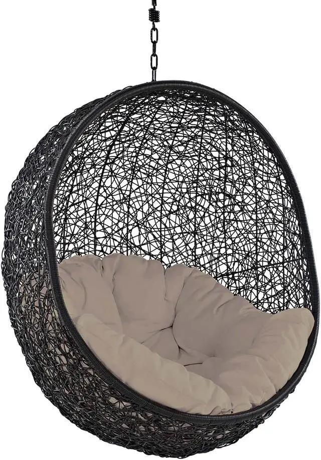 Alt view image 3 of 11 - Encase Swing Outdoor Patio Lounge Chair - Beige