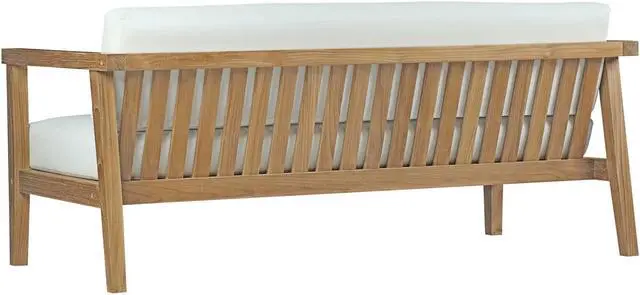 Alt view image 2 of 4 - Bayport Outdoor Patio Teak Sofa - Natural White