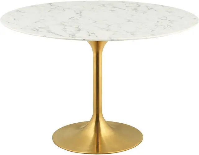 Main image of Lippa 47" Round Dining Table - Gold White