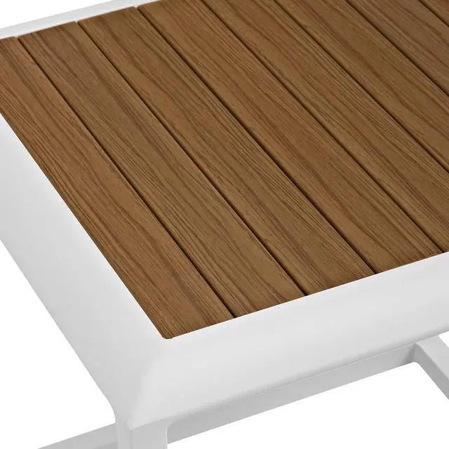 Alt view image 4 of 5 - Stance Outdoor Patio Aluminum Side Table - White Natural