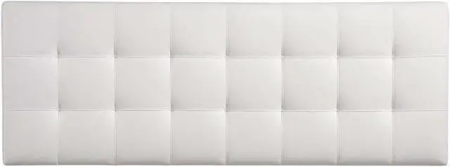 Alt view image 3 of 5 - Lily King Upholstered Vinyl Headboard - White