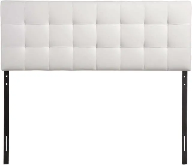 Alt view image 2 of 5 - Lily Queen Upholstered Vinyl Headboard - White