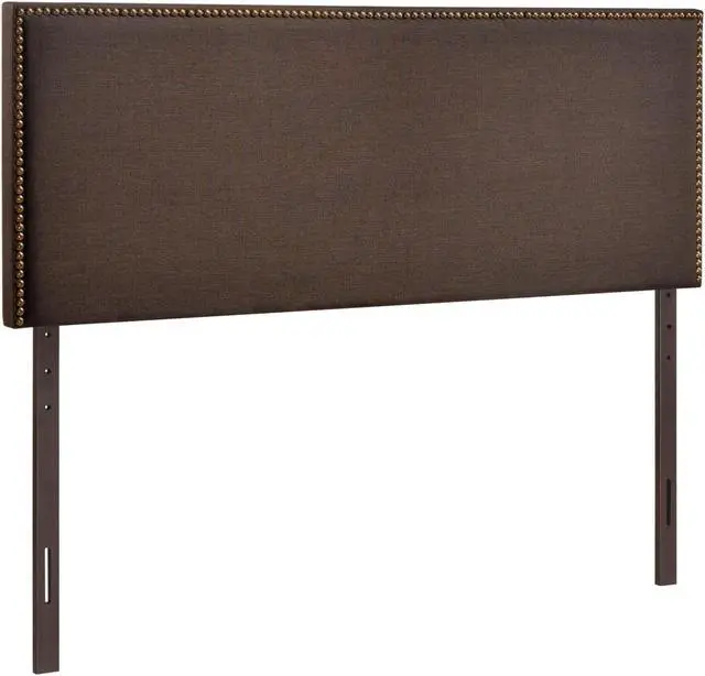 Alt view image 3 of 4 - Region Queen Nailhead Upholstered Headboard - Dark Brown