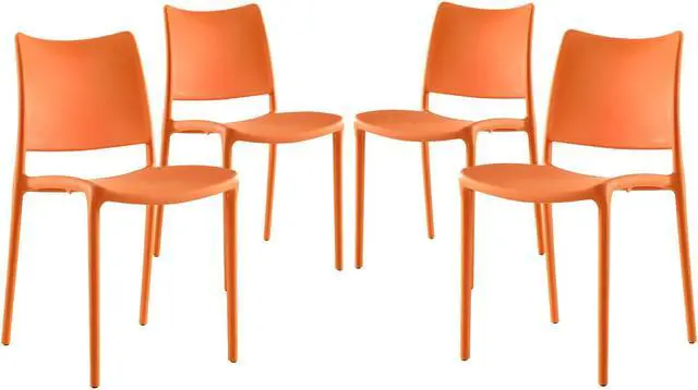 Main image of Hipster Dining Side Chair Set of 4 - Orange