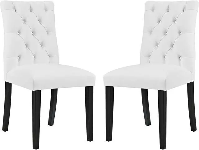 Main image of Duchess Dining Chair Vinyl Set of 2 - White