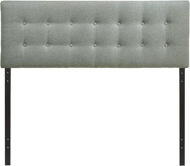 Alt view image 3 of 4 - Emily Full Upholstered Fabric Headboard - Gray