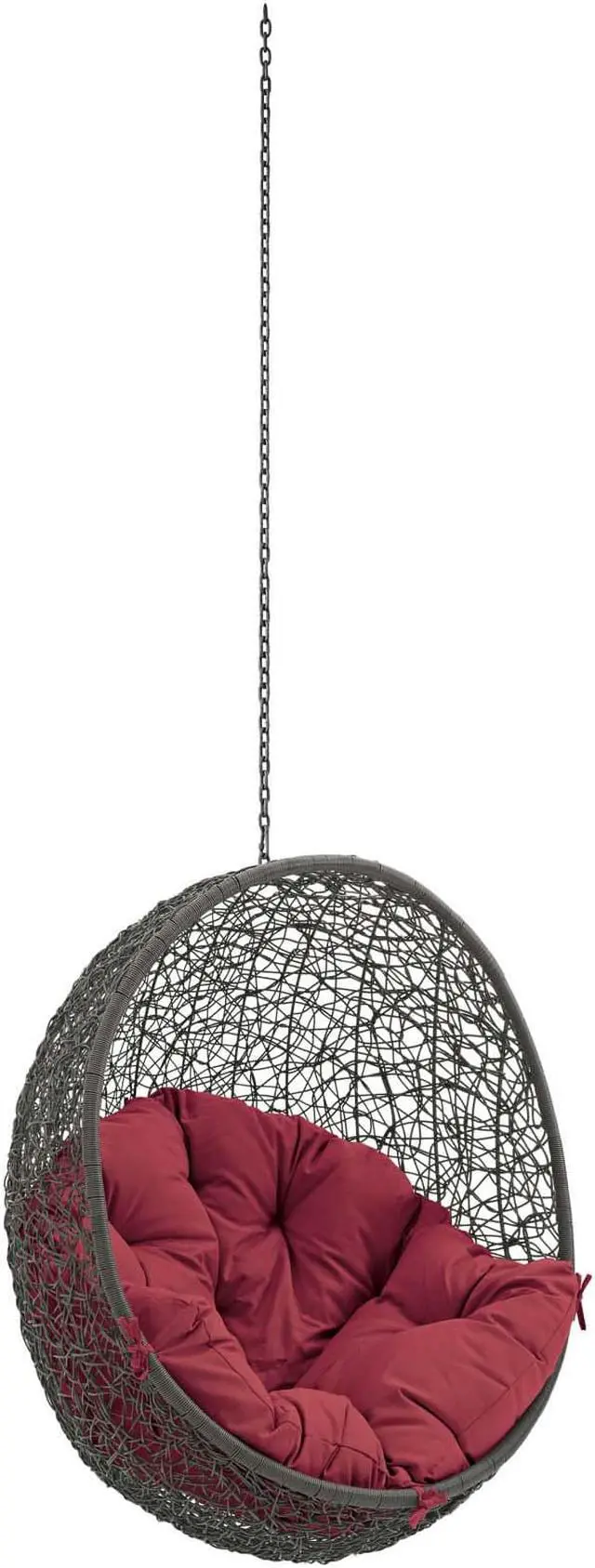 Main image of Hide Outdoor Patio Swing Chair Without Stand - Gray Red