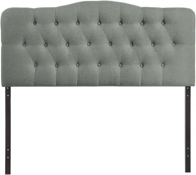 Alt view image 2 of 5 - Annabel Queen Upholstered Fabric Headboard - Gray