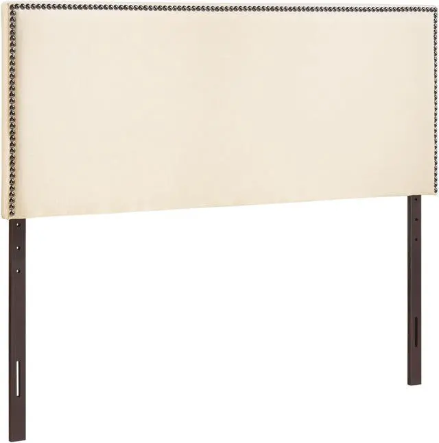 Alt view image 3 of 4 - Region Queen Nailhead Upholstered Headboard - Ivory