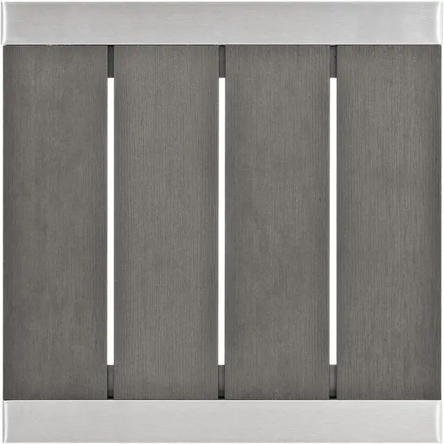 Alt view image 3 of 4 - Shore Outdoor Patio Aluminum Side Table - Silver Gray