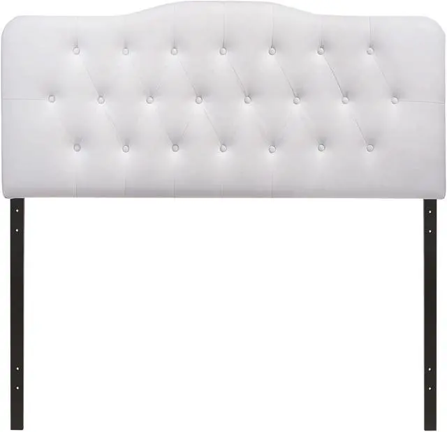 Alt view image 2 of 4 - Annabel Queen Upholstered Vinyl Headboard - White