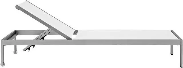 Alt view image 3 of 6 - Shore 3 Piece Outdoor Patio Aluminum Set - Silver White