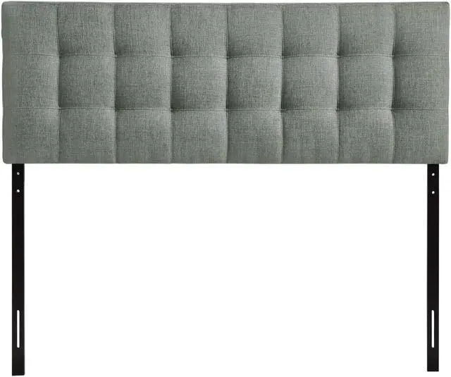 Main image of Lily King Upholstered Fabric Headboard - Gray