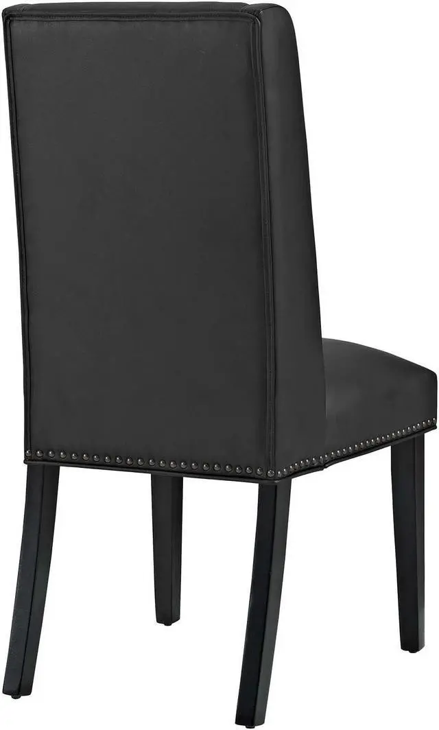 Alt view image 4 of 4 - Baron Dining Chair Vinyl Set of 4 - Black