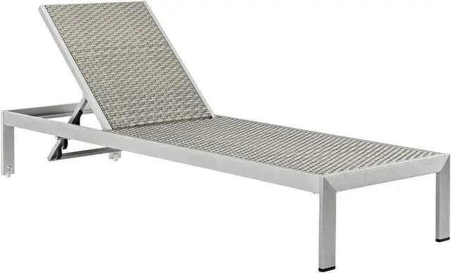 Alt view image 2 of 6 - Shore 3 Piece Outdoor Patio Aluminum Set - Silver Gray