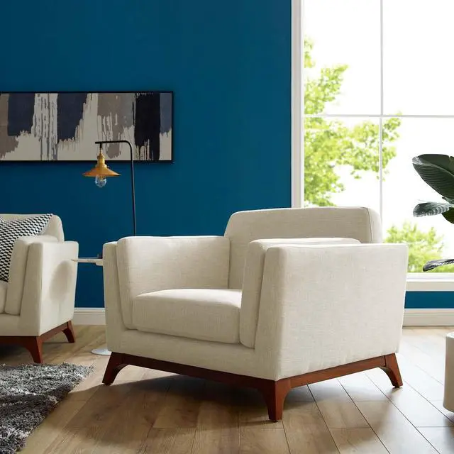 Alt view image 5 of 5 - Chance Upholstered Fabric Armchair - Beige