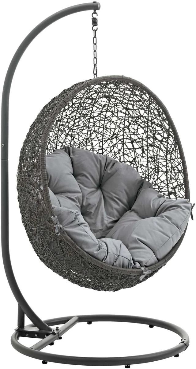 Main image of Hide Outdoor Patio Swing Chair With Stand - Gray