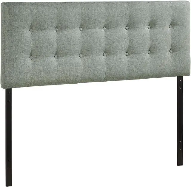 Alt view image 2 of 4 - Emily Full Upholstered Fabric Headboard - Gray