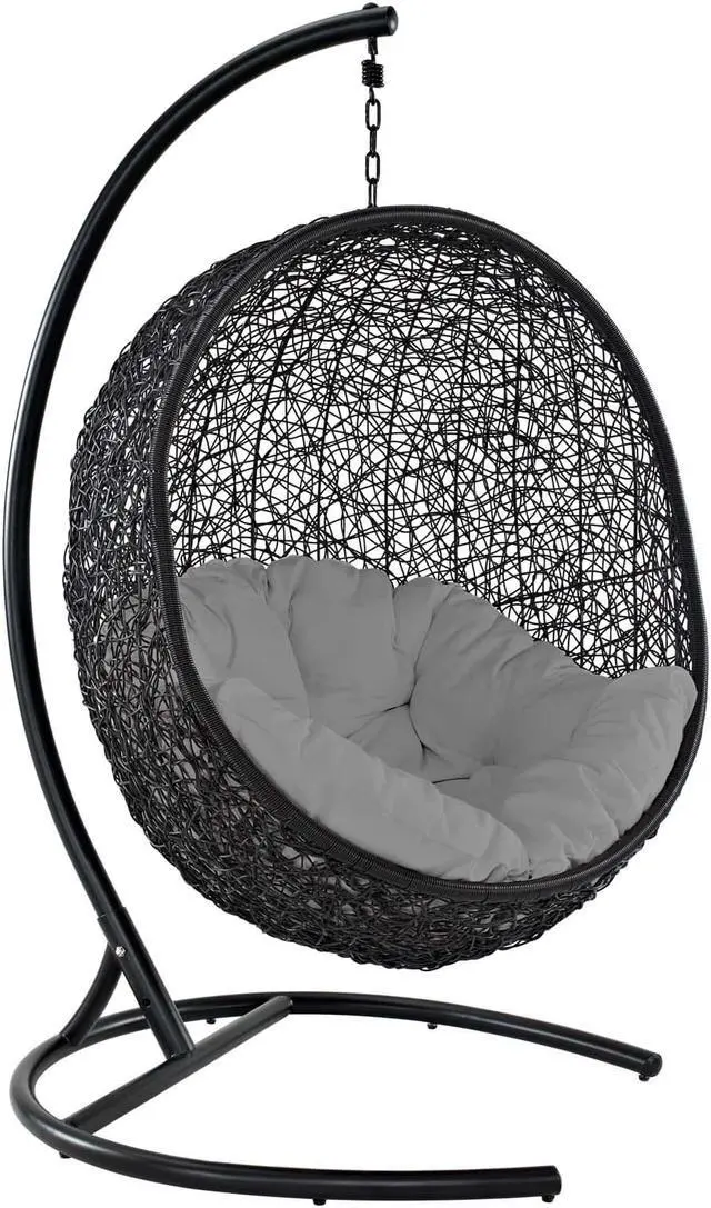 Main image of Encase Swing Outdoor Patio Lounge Chair - Gray