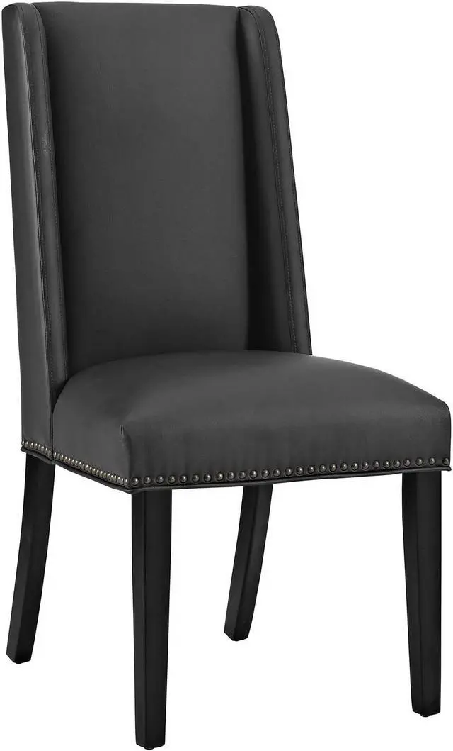 Alt view image 2 of 4 - Baron Dining Chair Vinyl Set of 4 - Black