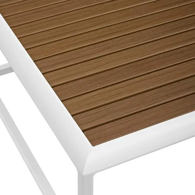 Alt view image 4 of 5 - Stance Outdoor Patio Aluminum Coffee Table - White Natural