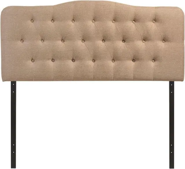 Alt view image 2 of 4 - Annabel Queen Upholstered Fabric Headboard - Beige