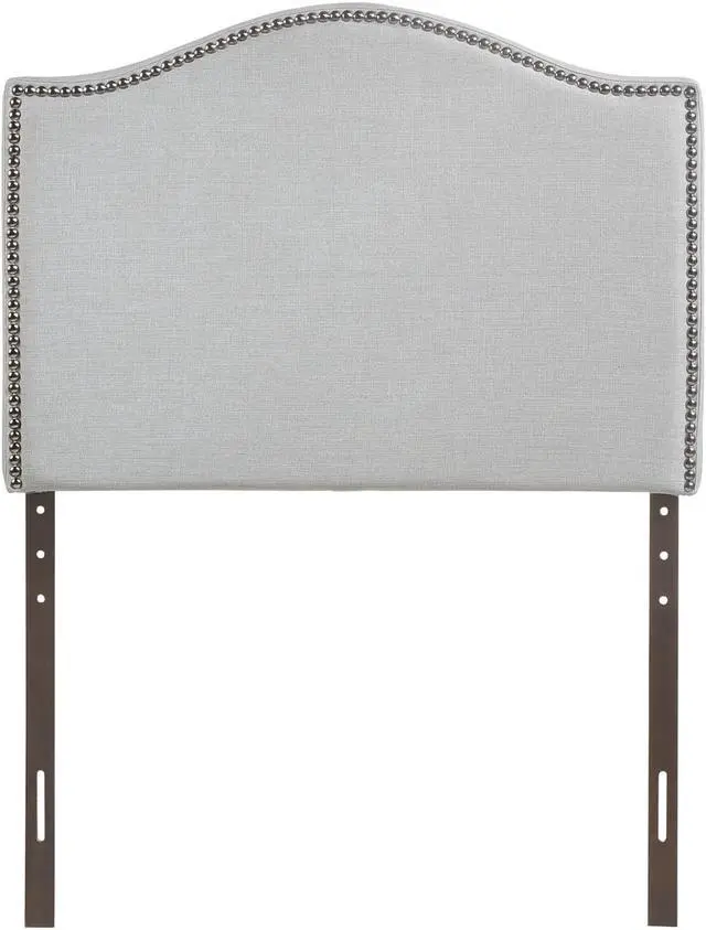 Alt view image 2 of 4 - Curl Twin Nailhead Upholstered Headboard - Sky Gray