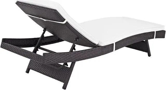Alt view image 4 of 5 - Convene Chaise Outdoor Patio Set of 6 - Espresso White