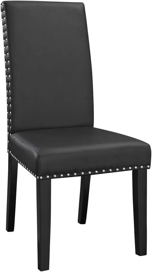 Alt view image 2 of 5 - Parcel Dining Side Chair Vinyl Set of 4 - Black