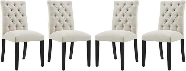 Main image of Duchess Dining Chair Fabric Set of 4 - Beige