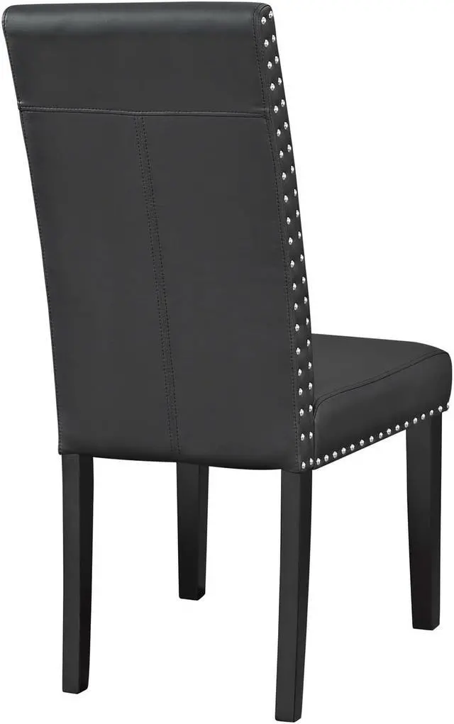 Alt view image 4 of 5 - Parcel Dining Side Chair Vinyl Set of 4 - Black
