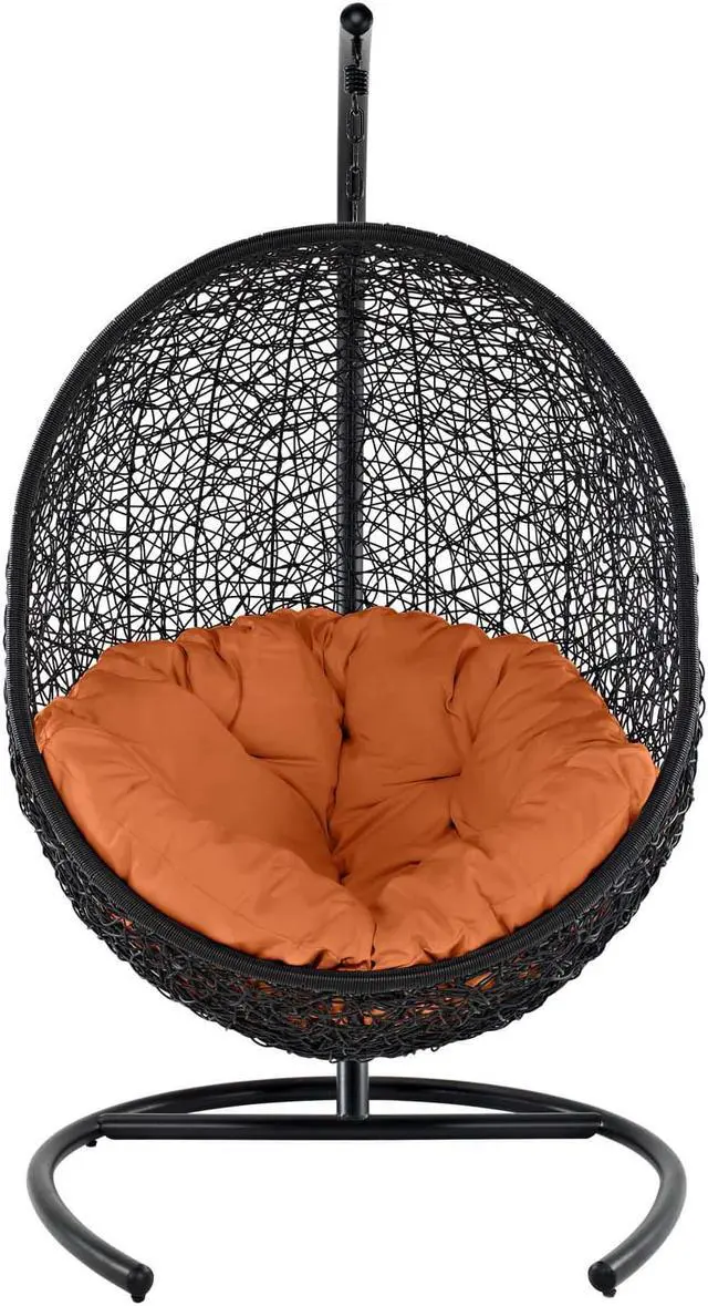 Alt view image 2 of 11 - Encase Swing Outdoor Patio Lounge Chair - Orange