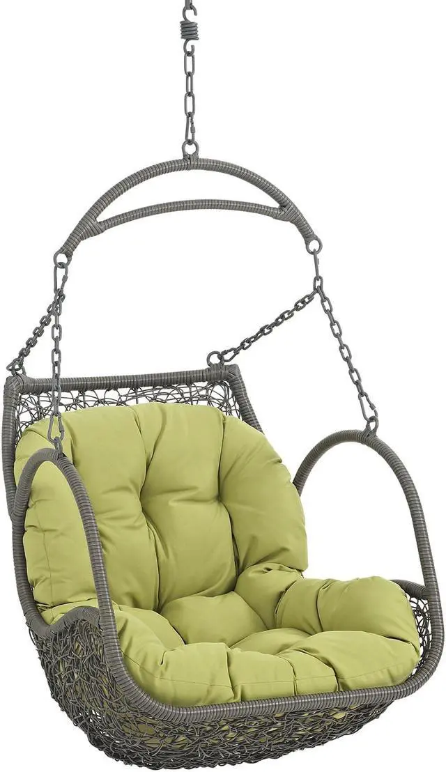 Alt view image 3 of 11 - Arbor Outdoor Patio Wood Swing Chair - Peridot