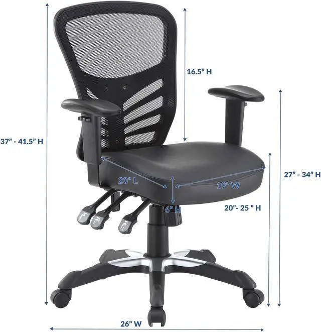 Alt view image 2 of 5 - Articulate Vinyl Office Chair - Black