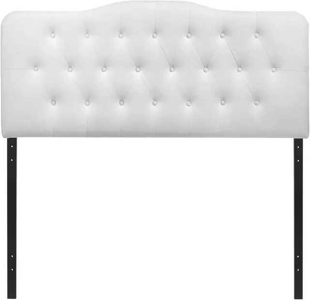 Alt view image 3 of 4 - Annabel Full Upholstered Vinyl Headboard - White