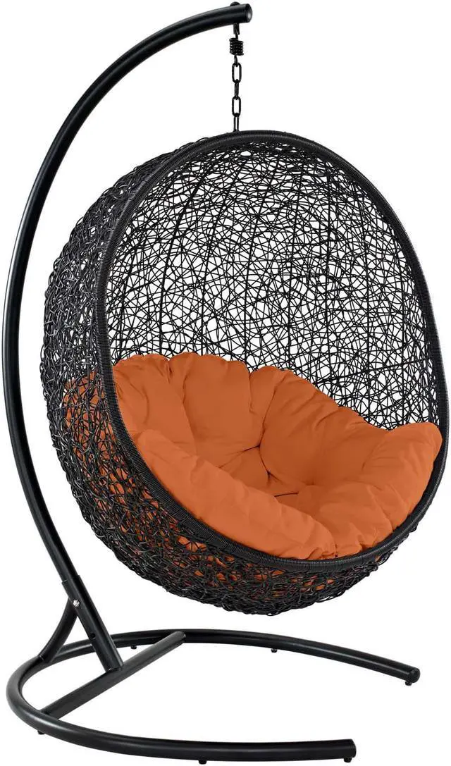 Main image of Encase Swing Outdoor Patio Lounge Chair - Orange