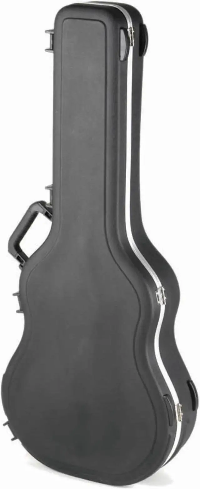 Alt view image 2 of 13 - SKB SKB-30 Deluxe Thin-Line Acoustic-Electric and Classical Guitar Case Black