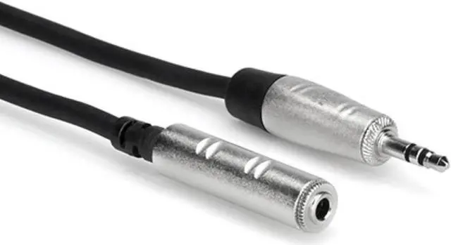 Alt view image 2 of 6 - Hosa Technology 5' REAN 3.5mm TRS Male to 3.5mm TRS Female Pro Headphones Cable