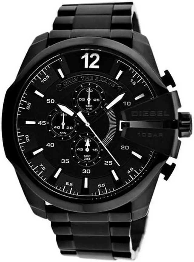 Alt view image 18 of 20 - Men's Black Diesel Mega Chief XL Chronograph Watch DZ4283