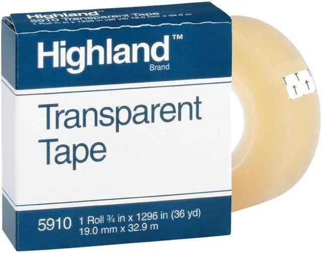 Alt view image 4 of 9 - Highland Transparent Tape, 1" Core, 0.75" X 36 Yds, Clear 5910341296