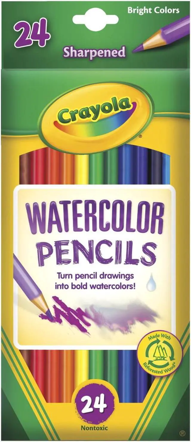 Alt view image 4 of 11 - Watercolor Woodcase Pencils, 3.3 mm, 24 Assorted Colors/Set