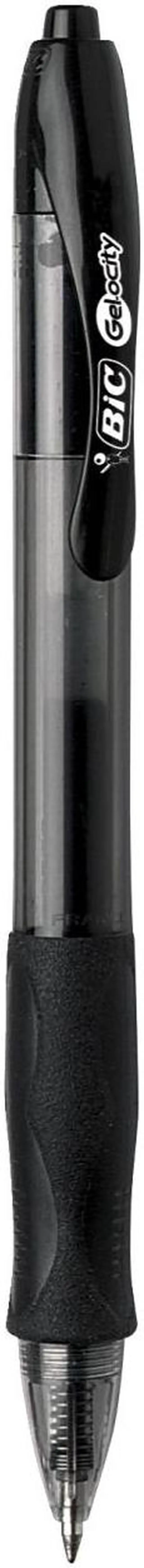 Alt view image 3 of 20 - Bic Gel-ocity Retractable Gel Pen Black Ink .7mm Medium Dozen RLC11BK