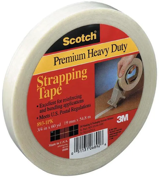 Alt view image 3 of 5 - Scotch 89334 Filament Tape- 3/4" x 60 yards- 3" Core