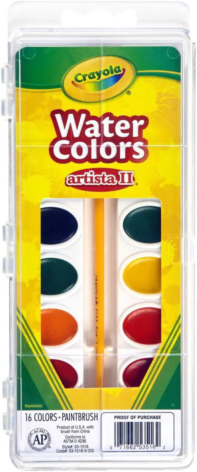 Alt view image 3 of 8 - Crayola Llc Formerly Binney & Smith BIN531516 Artista Ii Watercolor Set 16 Semi