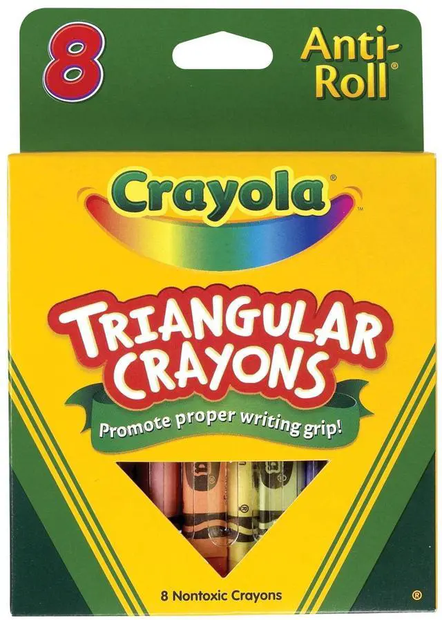 Alt view image 8 of 15 - Crayola Triangular Crayons 8 Colors/Box 524008
