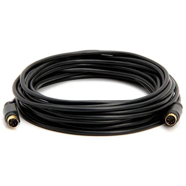 Alt view image 2 of 6 - Cmple - S Video Cable 25 ft SVHS 4-PIN Video Cable Mini Din S-Video Cord for Home Theater, Camcorder, DSS Receiver, DVD Player- Black
