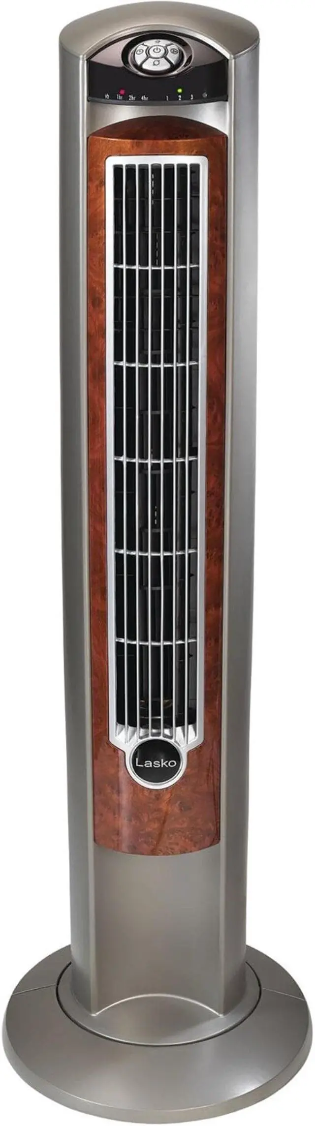 Alt view image 8 of 15 - Lasko 43" Wind Curve Nighttime Setting Tower Fan with Remote Control, Silverwood