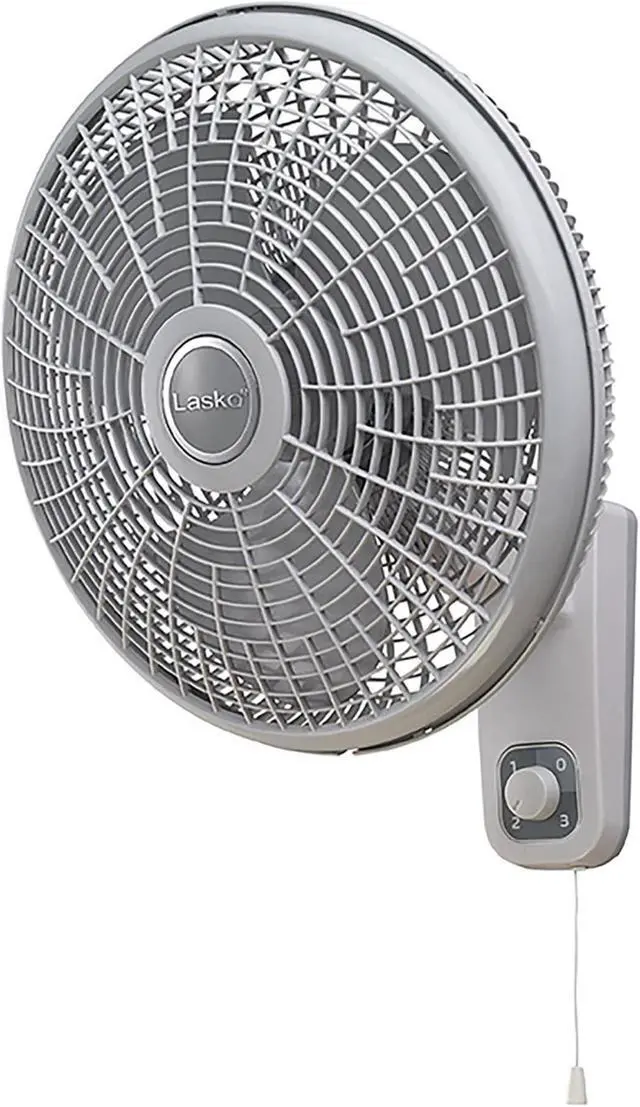 Alt view image 2 of 20 - Lasko 16 In. 3-Speed White Oscillating Wall-Mount Fan M16900
