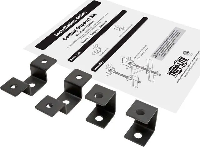 Alt view image 2 of 11 - Tripp Lite Ceiling Support Kit 12in 18in Cable Runway Straight 90-Degree